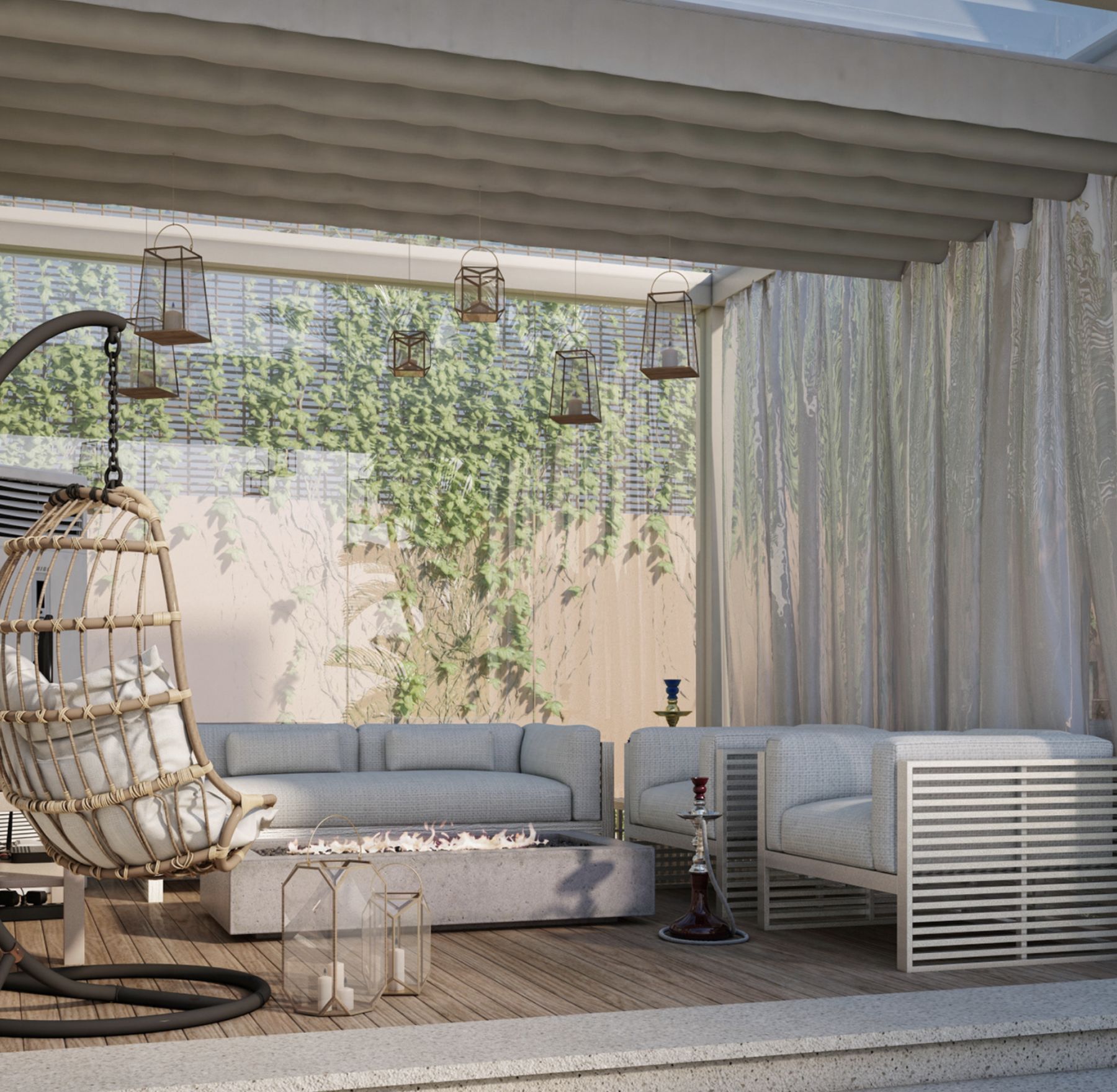 Retractable Pergola Awning – project photo 2